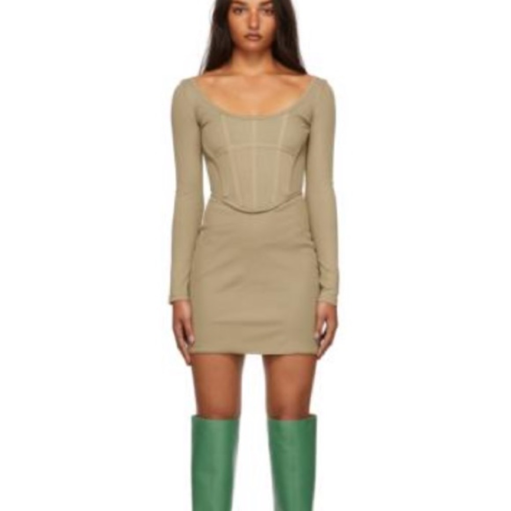 DION LEE corset mini dress in Tan size 6 (XS) - Picture 2 of 9